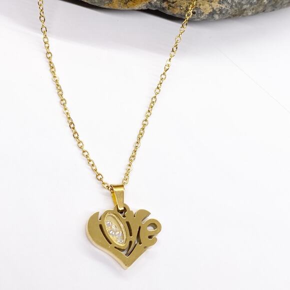 NEW Script Love Shaker Necklace - Picture 8 of 12